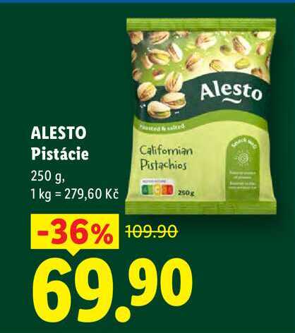 ALESTO Pistácie, 250 g