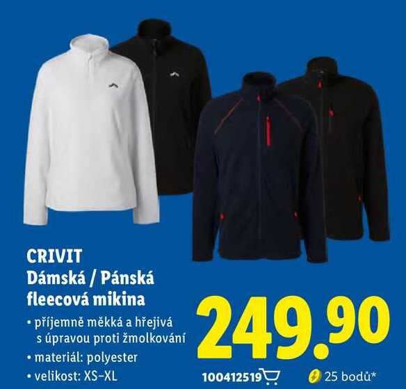 CRIVIT Dámská / Pánská fleecová mikina