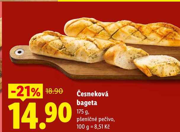 Česneková bageta, 175 g 