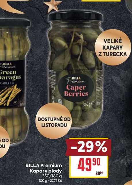 BILLA Premium Kapary plody 350/180 g