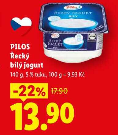 PILOS Řecký bílý jogurt, 140 g