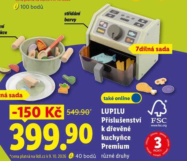LUPILU Příslušenství k dřevěné kuchyňce Premium 