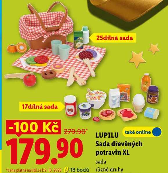 LUPILU Sada dřevěných potravin XL