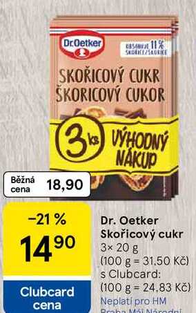 Dr. Oetker Skořicový cukr, 3x 20 g 