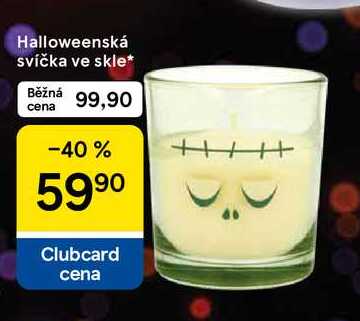 Halloweenská svíčka ve skle