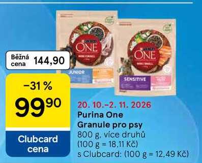 Purina One Granule pro psy, 800 g, více druhů  
