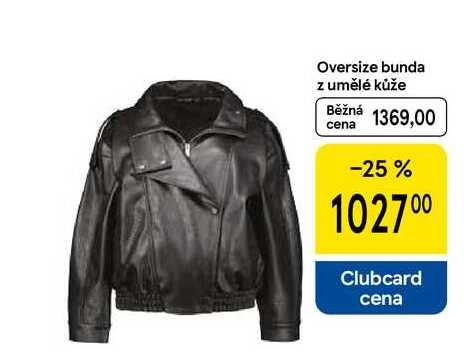 Oversize bunda z umělé kůže 