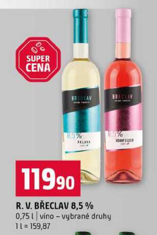 R. V. BŘECLAV 8,5% 0,75l vino vybrané druhy