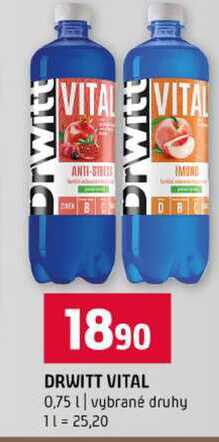DRWITT VITAL 0,75l vybrané druhy