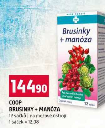 COOP BRUSINKY + MANÓZA 12 sáčků na močové ústrojí 1 sáček
