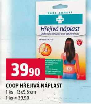 COOP HŘEJIVÁ NÁPLAST 1 ks 13x9,5 cm