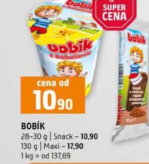 BOBÍK 28-30 g Snack 130 g Maxi