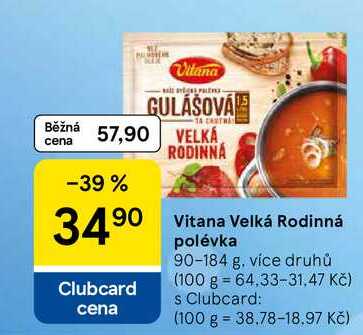 Vitana Velká Rodinná polévka, 90-184 g