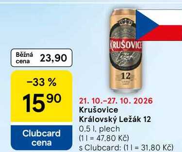 Krušovice Královský Ležák 12, 0.5 l, plech 
