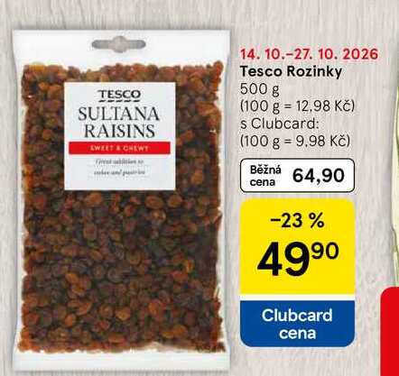 Tesco Rozinky, 500 g