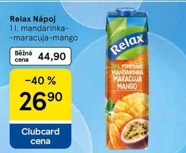 Relax Nápoj mandarinka-maracuja-mango, 1 l