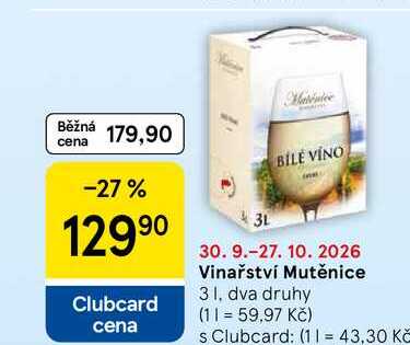 Vinařství Mutěnice, 3 l