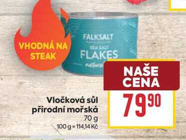 Vločková sůl přírodní mořská 70 g