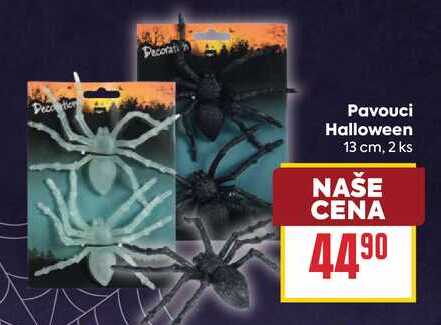 Pavouci Halloween 13 cm, 2 ks 