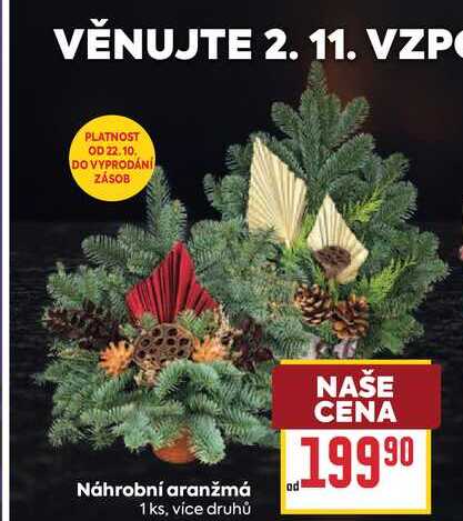 Náhrobní aranžmá 1 ks, více druhů