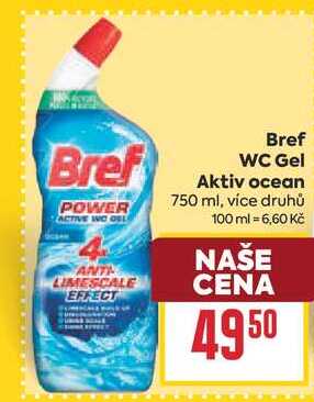 Bref WC Gel Aktiv ocean 750 ml