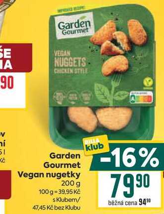 Garden Gourmet Vegan nugetky 200 g
