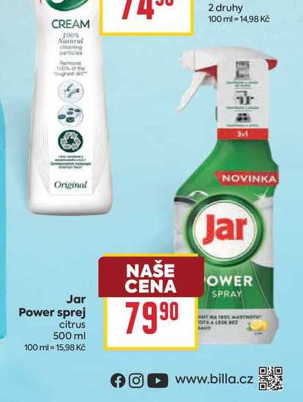 Jar Power sprej citrus 500 ml 