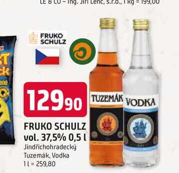 Jindřichohradecký Tuzemák, Vodka 0,5L