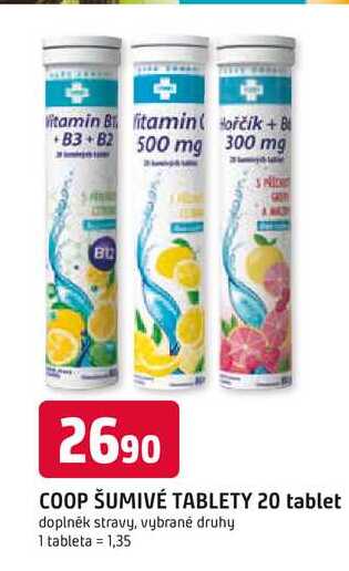 COOP ŠUMIVÉ TABLETY 20 tablet 