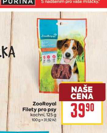 ZooRoyal Filety pro psy kachní, 125 g