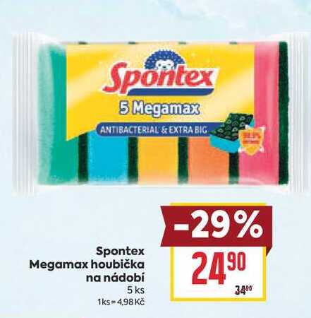 Spontex Megamax houbička na nádobí 5 ks