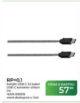 RP=0,1 Solight USB-C 3.1 kabel USB-C konektor silikon 1m