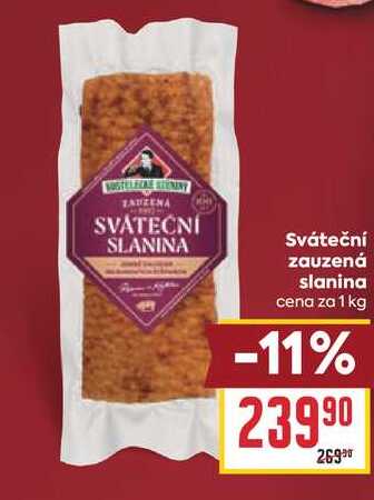Sváteční zauzená slanina cena za 1 kg