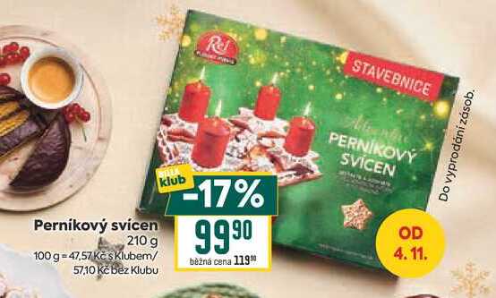 Perníkový svícen 210 g 