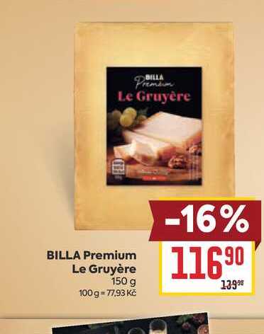 BILLA Premium Le Gruyère 150 g