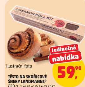 TĚSTO NA SKOŘICOVÉ ŠNEKY LANDMANNS, 620 g