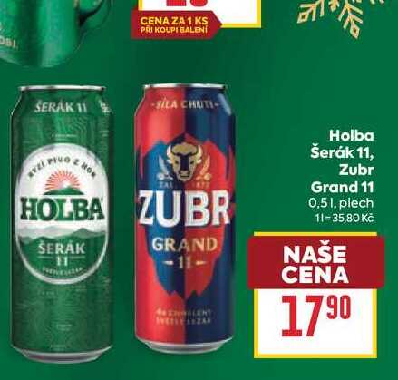 Holba Šerák 11, Zubr Grand 11 0,51, plech