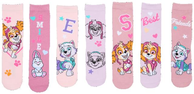 PAW PATROL Ponožky 23/26 - 31/34, 7 párů