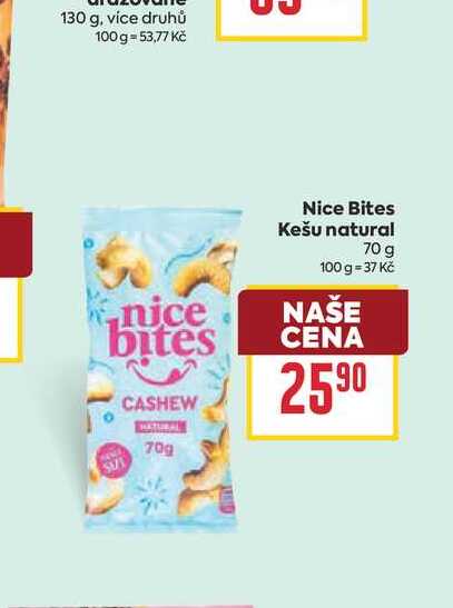 Nice Bites Kešu natural 70 g