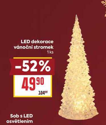 LED dekorace vánoční stromek 1 ks