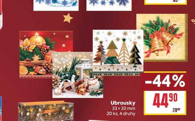 Ubrousky 33 x 33 mm 20 ks