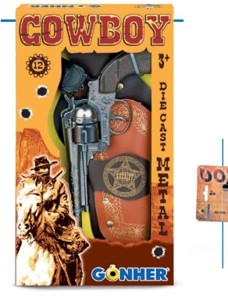 Kovbojská sada revolver + šerifská hvězda