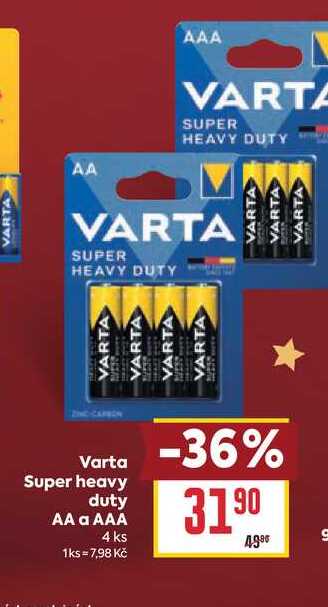 VARTA Varta Super heavy duty AA a AAA 4 ks
