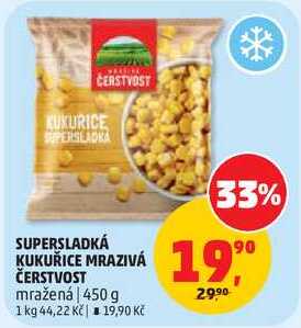 SUPERSLADKÁ KUKUŘICE MRAZIVÁ ČERSTVOST mražená, 450 g