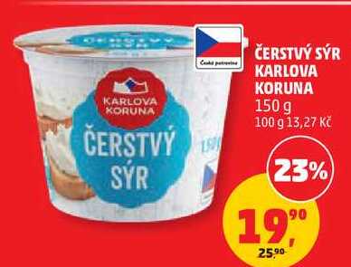 ČERSTVÝ SÝR KARLOVA KORUNA, 150 g 