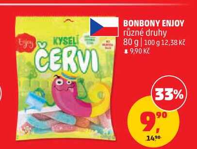 BONBONY ENJOY různé druhy, 80 g
