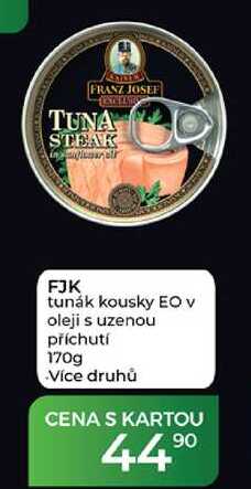 FJK tuňák kousky EO v oleji s uzenou příchutí 170g