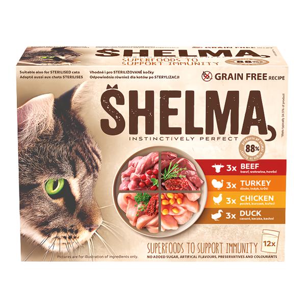Shelma bezobilné dušené filetky masový výběr 12x85g