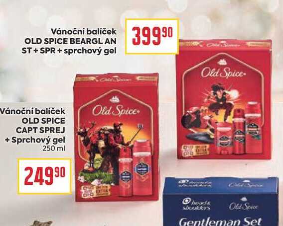Vánoční balíček OLD SPICE BEARGL AN ST + SPR + sprchový gel