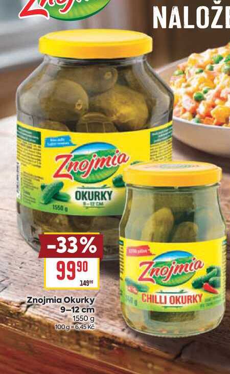 Znojmia Okurky 9-12 cm 1550 g 